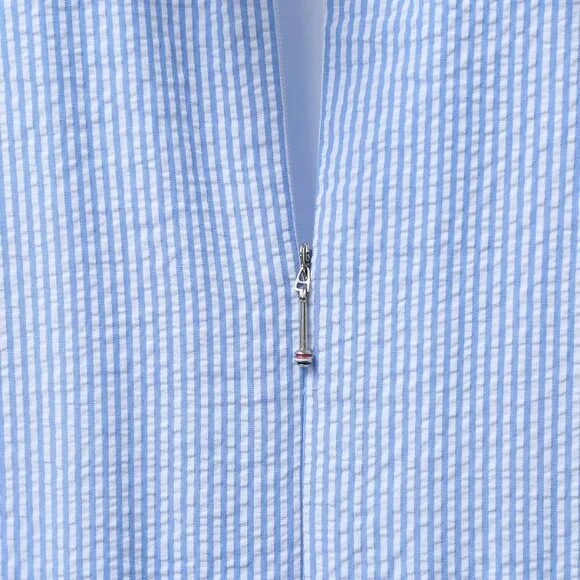 THOM BROWNE Blue Striped Casual Dress - Picture 8 of 9